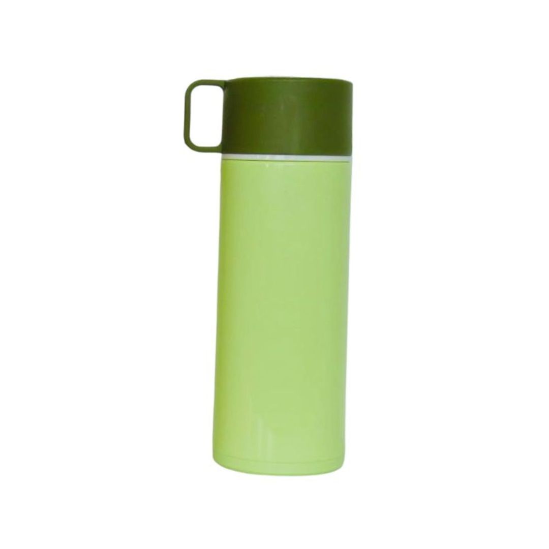 500ml Double Wall Stainless Steel Thermos Flask with Handle + Cup Lid – Keeps Hot/Cold 12+ Hours!