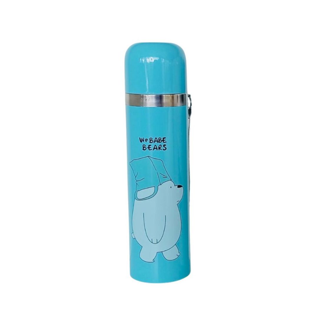 500ml Cute We Babe Bears Printed Stainless Steel Water Bottle – Keeps Hot/Cold 12+ Hours!